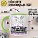 Muay-Thai-Kämpfer Geschenk Tasse Ich Bin Muay-Thai-Kämpfer Aber Sag Doch Einfach Superheld Lustige Geschenkdiee für Muay-Thai-Kämpfer Kaffee-Becher Grün Trendation