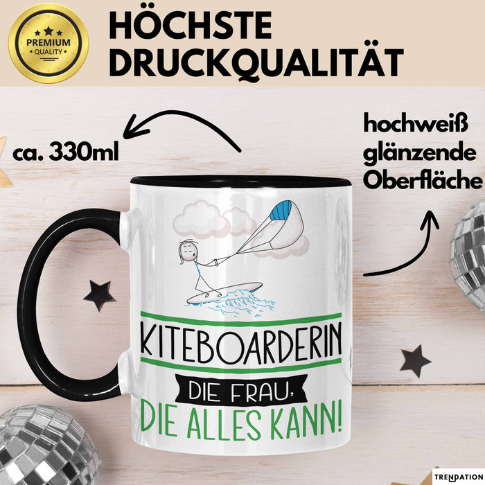 Kiteboarderin Geschenk Tasse Becher Die Frau Die Allen Kann Geschenkidee für eine Kiteboarderin Lustig Trendation