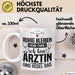 Ärztin Tasse Geschenk Ruhig Bleiben Ich Bin Ärztin Und Regel Das Geschenkidee Hausärztin Weiß Trendation