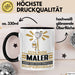 Maler Geschenk Tasse Ich Bin Maler Aber Sag Doch Einfach Superheld Lustige Geschenkdiee für Maler Kaffee-Becher Schwarz Trendation
