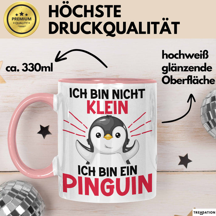 Lustige Tasse Geschenk Pinguin Mit Sonnenbrille Cooles Design Rosa Trendation