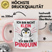 Lustige Tasse Geschenk Pinguin Mit Sonnenbrille Cooles Design Rosa Trendation