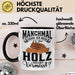 Holzarbeiter Schreiner Tischler Geschenk Tasse Manchmal Frage Ich Mich Ob Das Holz Mich Auch Vermisst Waldarbeiter Kaffee-Becher Schwarz Trendation