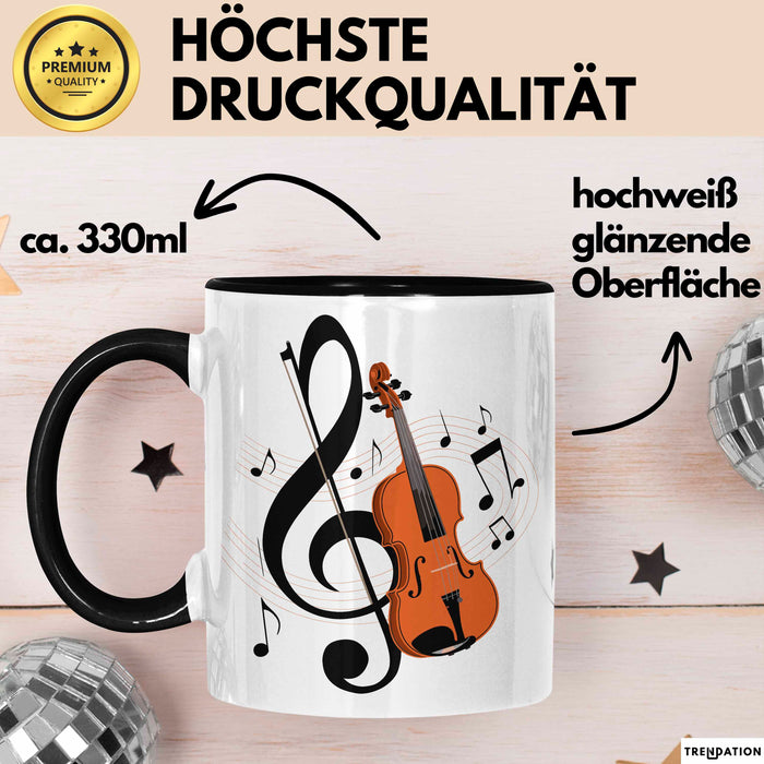 Geiger Tasse Geschenkidee für Liebhaber von Streichmusik Trendation