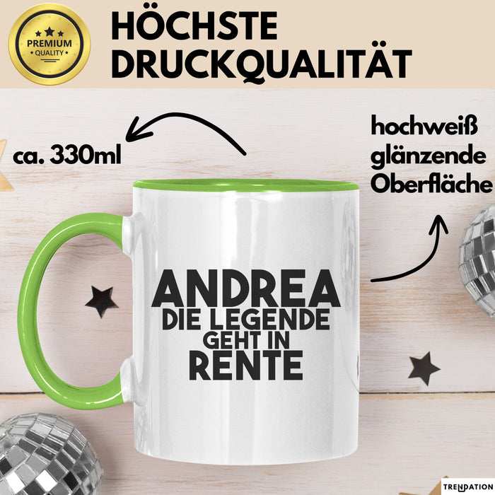 Andrea Tasse Andrea – Die Legende Geht In Rente Geschenk