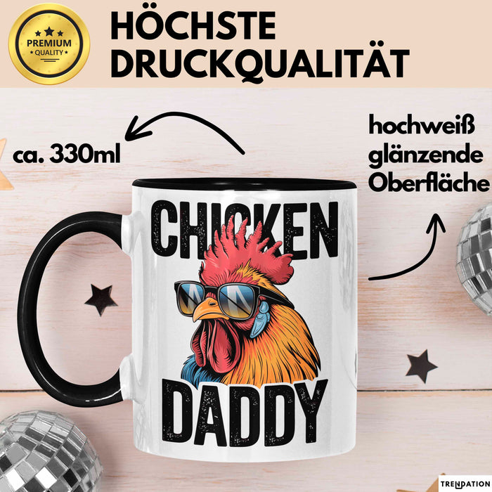 Huhn Tier Bauer Tasse Becher Geschenk Lustige Geschenkidee Spruch Hühnerpapa Trendation