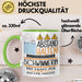 Schwimmerin Tasse Geschenk Lustig Abstand Halten Hochleistungs-Schwimmerin Mit Drang Zur Perfektion Bei Der Arbeit Grün Trendation