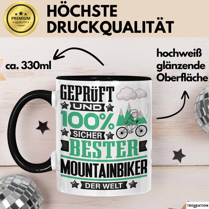 Mountainbiker Geschenk Lustiger Spruch für Mountainbiker Geschenkidee Bester Mountainbiker Der Welt Schwarz Trendation
