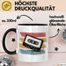 Retro Vintage Kassette Tasse Geschenk Lustige Geschenkidee Spruch Schwarz Trendation