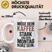 Kaffeeliebhaber Tasse Geschenk Lustige Geschenkidee Spruch Möge Dein Kaffee Stark Und Dein Montag Kurz Sein Weiß Trendation