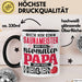 Lustige Tasse Geschenk Saunameister Papa Humorvoller Spruch Schwarz Trendation