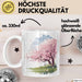 Frühlingszeit Tasse Geschenkidee für Naturliebhaber Weiß Trendation