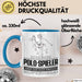 Polo-Spieler Geschenk Tasse Ich Bin Polo-Spieler Aber Sag Doch Einfach Superheld Lustige Geschenkdiee für Polo-Spieler Kaffee-Becher Blau Trendation