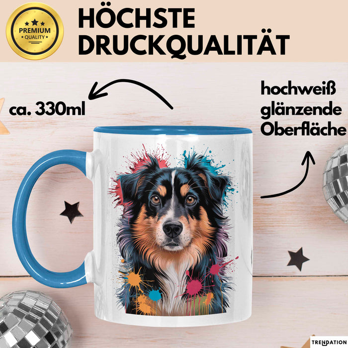 Appenzeller Sennenhund Hund Tasse Geschenk Lustige Geschenkidee Spruch Blau Trendation