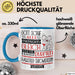 Haustier-Tätowiererin Geschenk Becher Tasse Gott Schuf Alle Menschen Gleich Nur Die Besten Durfeten Haustier-Tätowiererin Werden Geschenkidee Lustig Blau Trendation