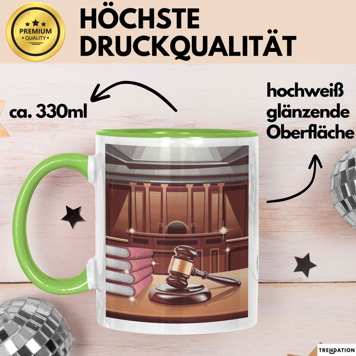 Gerichtsschreiber Tasse Geschenk Lustige Geschenkidee Spruch Für Gerichtspersonal Grün Trendation