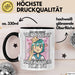 Anime Tasse Verrückt Ich Bin Nicht Verrückt Ich Bin Nur Kreativer Als Du Geschenk Mädchen Kreativ Kaffee-Becher Schwarz Trendation