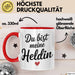 Motivierend Inspirierend Tasse Geschenk Lustige Geschenkidee Spruch Du Bist Meine Heldin Rot Trendation