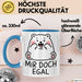 Bär Tierliebhaber Tasse Geschenk Lustige Geschenkidee Spruch Mir Doch Egal Blau Trendation