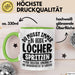 Humor Tasse Geschenk Mit Spruch Du Musst Immer In Beide Löcher Spritzen Kaffee-Becher Grün Trendation