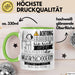 Musikbloggerin Tasse Geschenk Lustiger Spruch Bitte Erheben Sie Sich Seine Majestät Die Musikbloggerin Betritt Den Raum Grün Trendation
