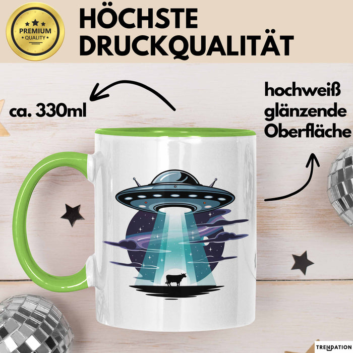 Sci Fi Liebhaber Tasse Geschenkidee für Science Fiction Fans Grün Trendation