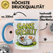 Sarkastische Gans Tasse Geschenkidee Total Entspannt Blau Trendation