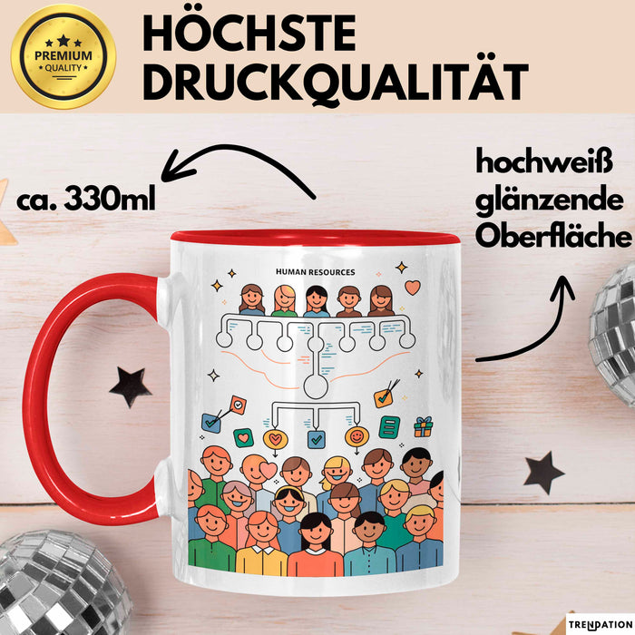 HR Manager Tasse Geschenk Lustige Geschenkidee Spruch Für Menschen Führer Rot Trendation