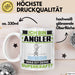 Angler Tasse Geschenk für Angler Geburtstag Lustiger Spruch Kaffee-Becher Was Ist Deine Superkraft Weiß Trendation