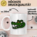 Krokodil Tier Tasse Geschenk Lustige Geschenkidee Spruch Weiß Trendation