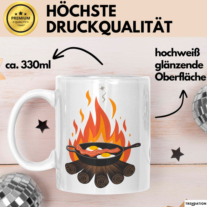 Camping Koch Tasse Geschenkidee für Outdoor Koch Liebhaber Weiß Trendation