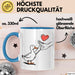 Ente Tier Liebe Herz Tasse Geschenk Lustige Geschenkidee Spruch Blau Trendation