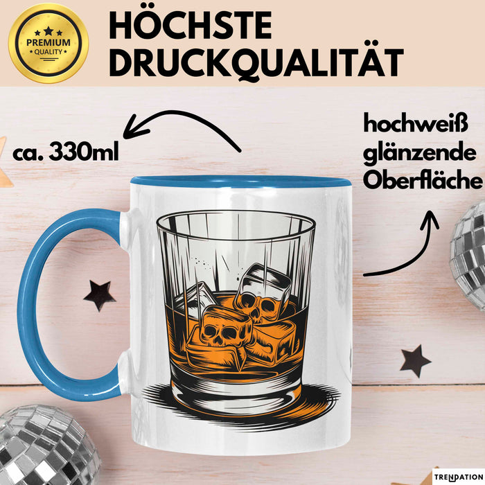 Whiskytrinker Tasse Geschenkidee für Whisky Liebhaber Blau Trendation