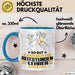 Reitstundenlehrer Geschenk Tasse So Gut Kann Nur Ein Reitstundenlehrer Aussehen Geschenkidee Kaffee-Becher Blau Trendation