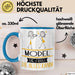 Model Geschenk Tasse Becher Die Frau Die Allen Kann Geschenkidee für eine Model Lustig Blau Trendation