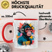Affe Tier Kopfhörer Sonnenbrille Tasse Geschenk Lustige Geschenkidee Spruch Rot Trendation