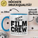 Film-Crew Tasse Geschenk Fime-Macher Geschenkidee Becher Blau Trendation
