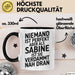 Sabine Tasse Geschenk Niemand Ist Perfekt Sabine Verdammt Nah Dran Geschenkidee Schwarz Trendation