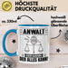 Anwalt Tasse Geschenk für Anwalt Der Mann Der Alles Kann Geschenkidee zum Geburtstag Blau Trendation