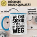 Sigrid Tasse Geschenk Wo Eine Sigrid Ist Ist Auch Ein Weg Geschenkidee Becher mit Name Blau Trendation