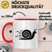 Schnelle Schnecke Tasse Geschenk Lustige Geschenkidee Spruch Rot Trendation