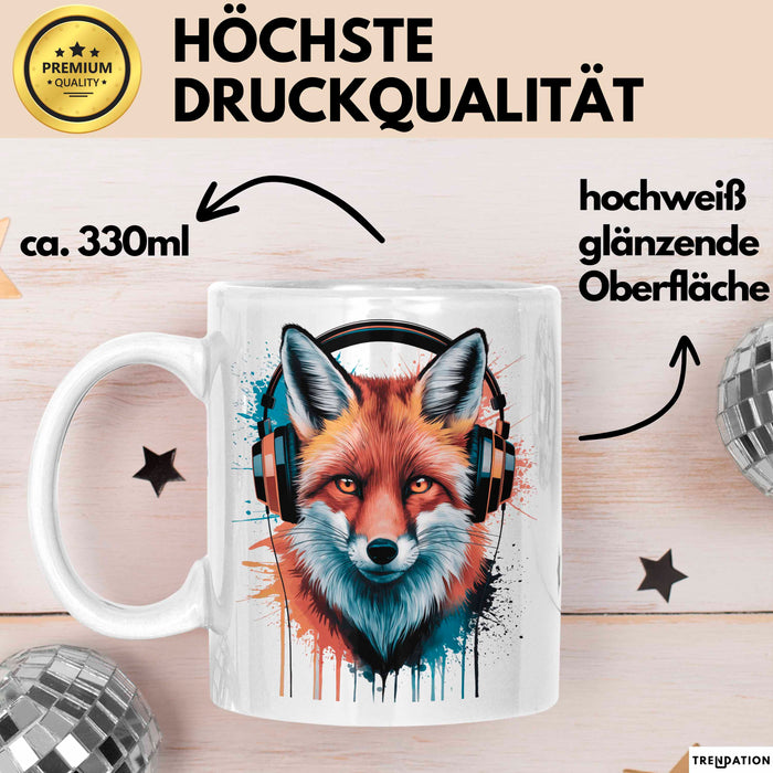 Fuchs Tierliebhaber Tasse Geschenk Lustige Geschenkidee Spruch Weiß Trendation