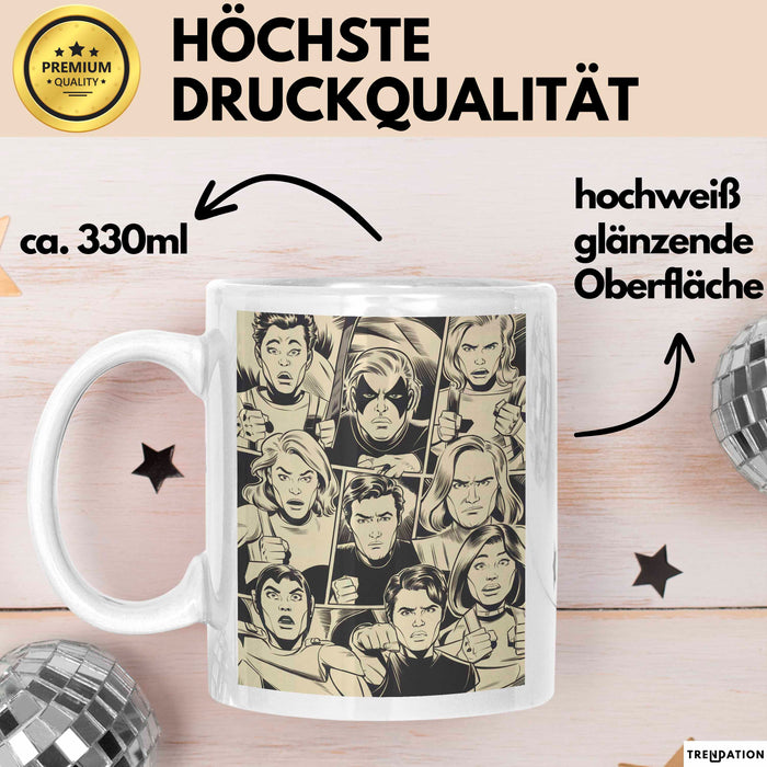 Comic Künstler Tasse Geschenk Lustige Geschenkidee Spruch Für Panel Geschichtenerzähler Weiß Trendation
