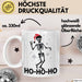Skelett Weihnachten Geschenk Tasse Weihnachliches Skelett Grafik Geschenkidee Totenkopf Fans Tattoo Weiß Trendation