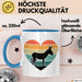 Eselbauer Esel Tier Retro Tasse Geschenk Lustige Geschenkidee Spruch Blau Trendation