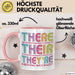 Englischlehrer Unterricht Tasse Geschenk Lustige Geschenkidee Spruch There Their They’Re Rosa Trendation