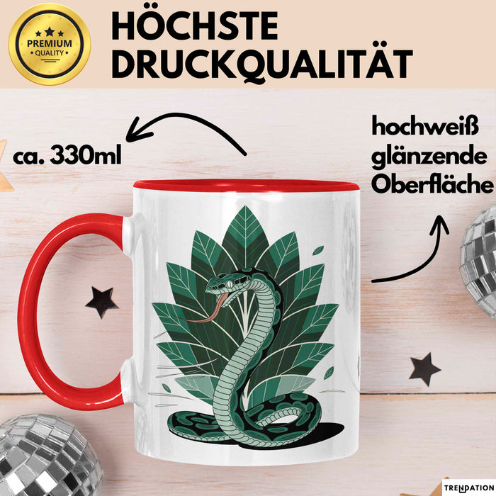 Reptilien Liebhaber Tasse Geschenk Lustige Geschenkidee Spruch Für Kaltblütige Fans Rot Trendation
