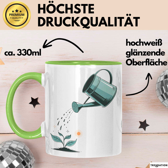 Gärtner Tasse Geschenkidee für Gartenliebhaber Grün Trendation