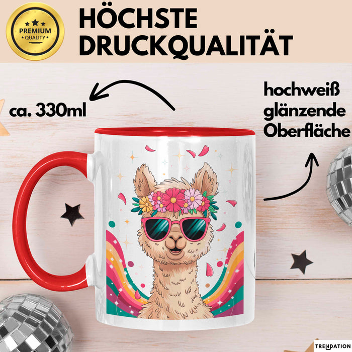 Alpaka Fan Tasse Geschenk Lustige Geschenkidee Spruch Für Alpaka Liebhaber Rot Trendation