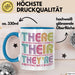 Englischlehrer Unterricht Tasse Geschenk Lustige Geschenkidee Spruch There Their They’Re Blau Trendation